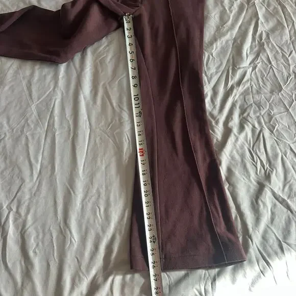 Urban Outfitters, Maroon, Pleated, Flare/Wide Leg, Trousers- S - Picture 10 of 12
